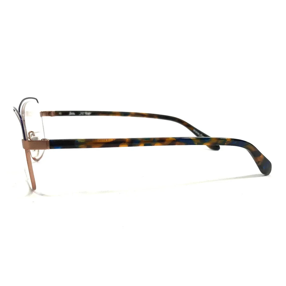 J.F. Rey Petite Eyeglasses Frames PM070 2505 Matte Blue Rose Gold 47-18-140